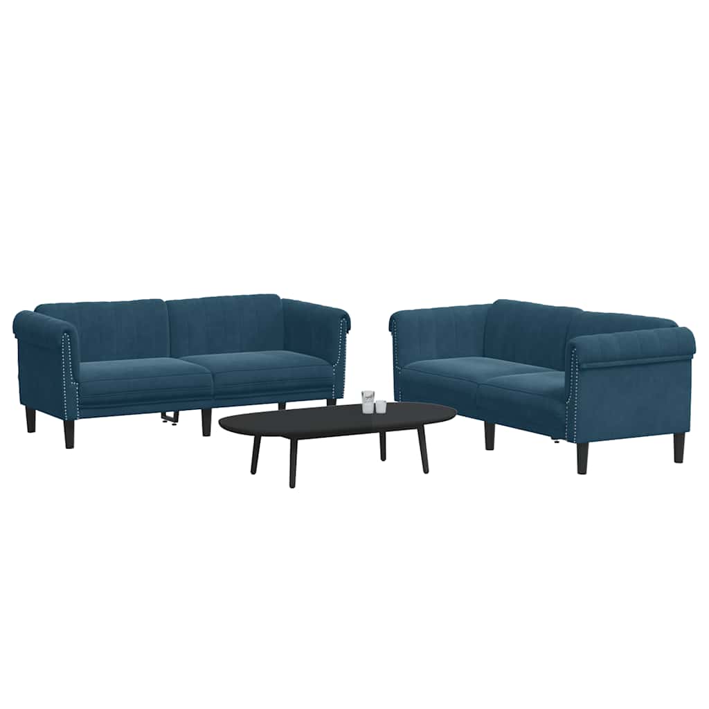 Ensemble de canapés 2 pcs bleu velours - XIOS