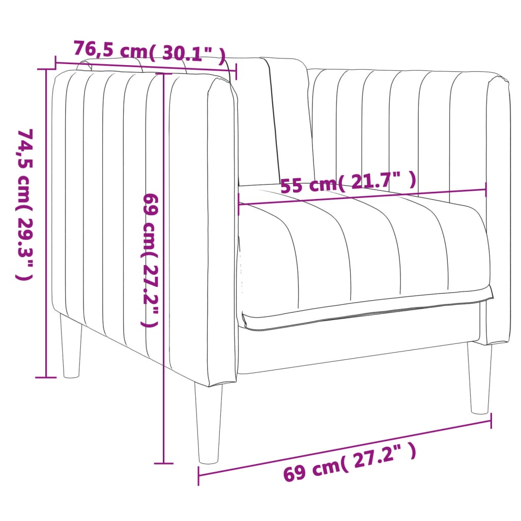 Ensemble de canapés 3 pcs gris clair tissu - XIOS