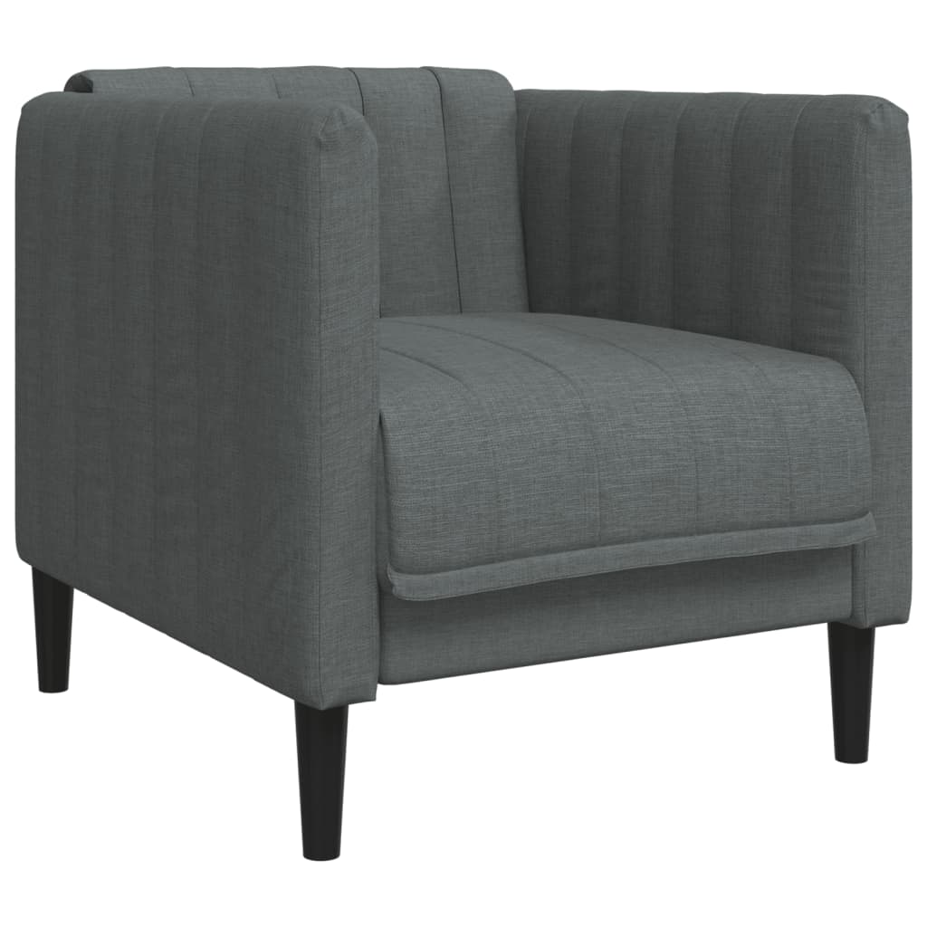 Ensemble de canapés 3 pcs gris foncé tissu - XIOS