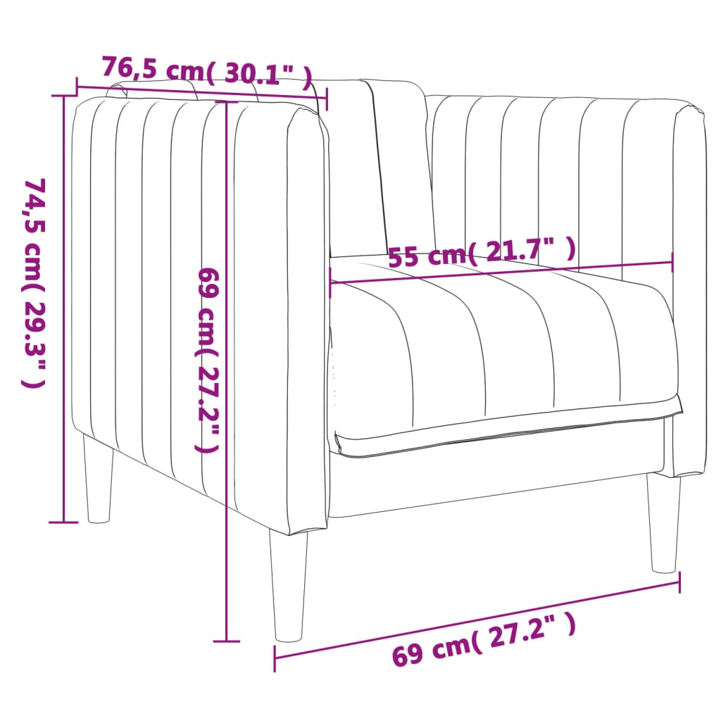 Ensemble de canapés 3 pcs gris foncé tissu - XIOS