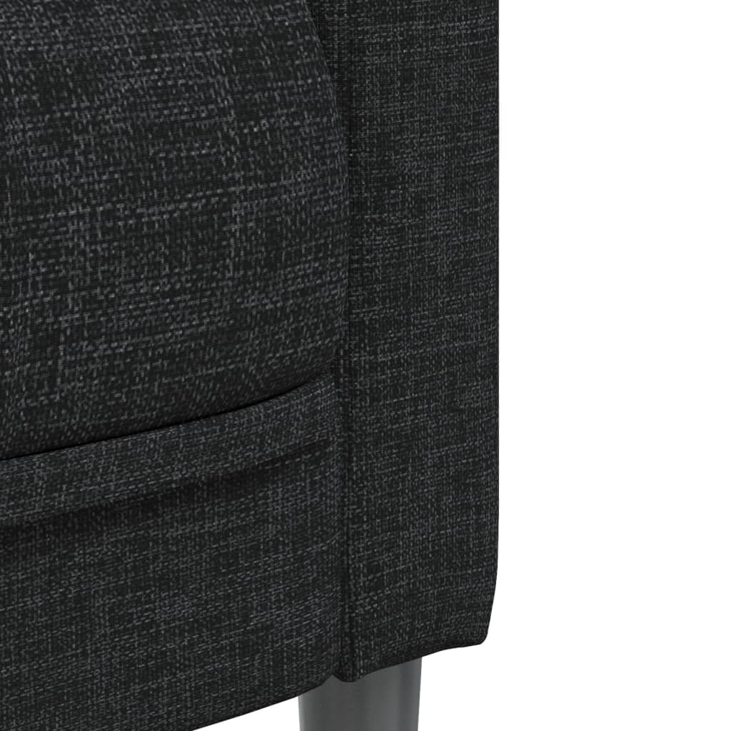 Ensemble de canapés 3 pcs noir tissu - XIOS