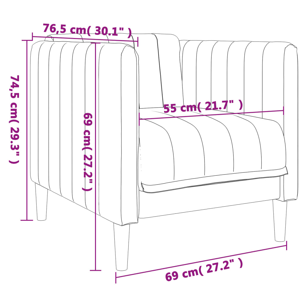 Ensemble de canapés 3 pcs marron foncé tissu
