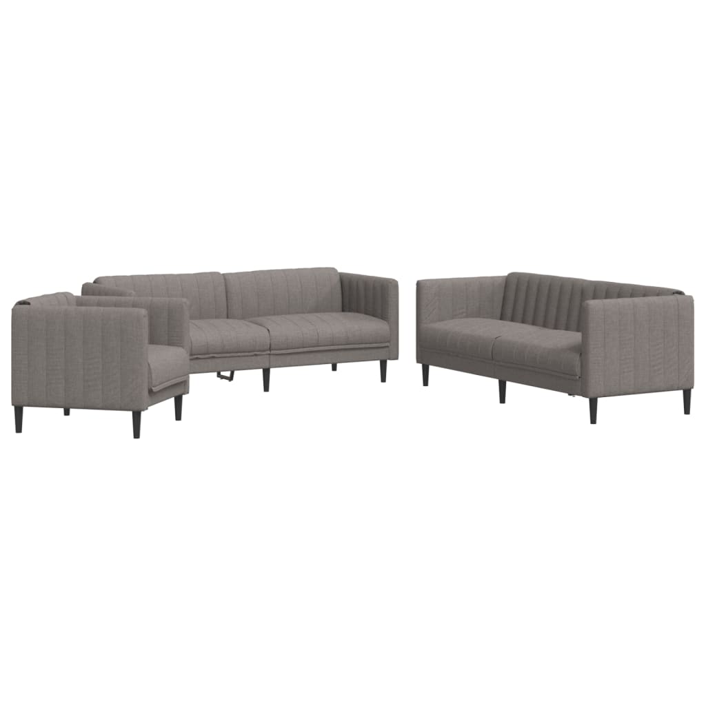 Ensemble de canapés 3 pcs taupe tissu - XIOS