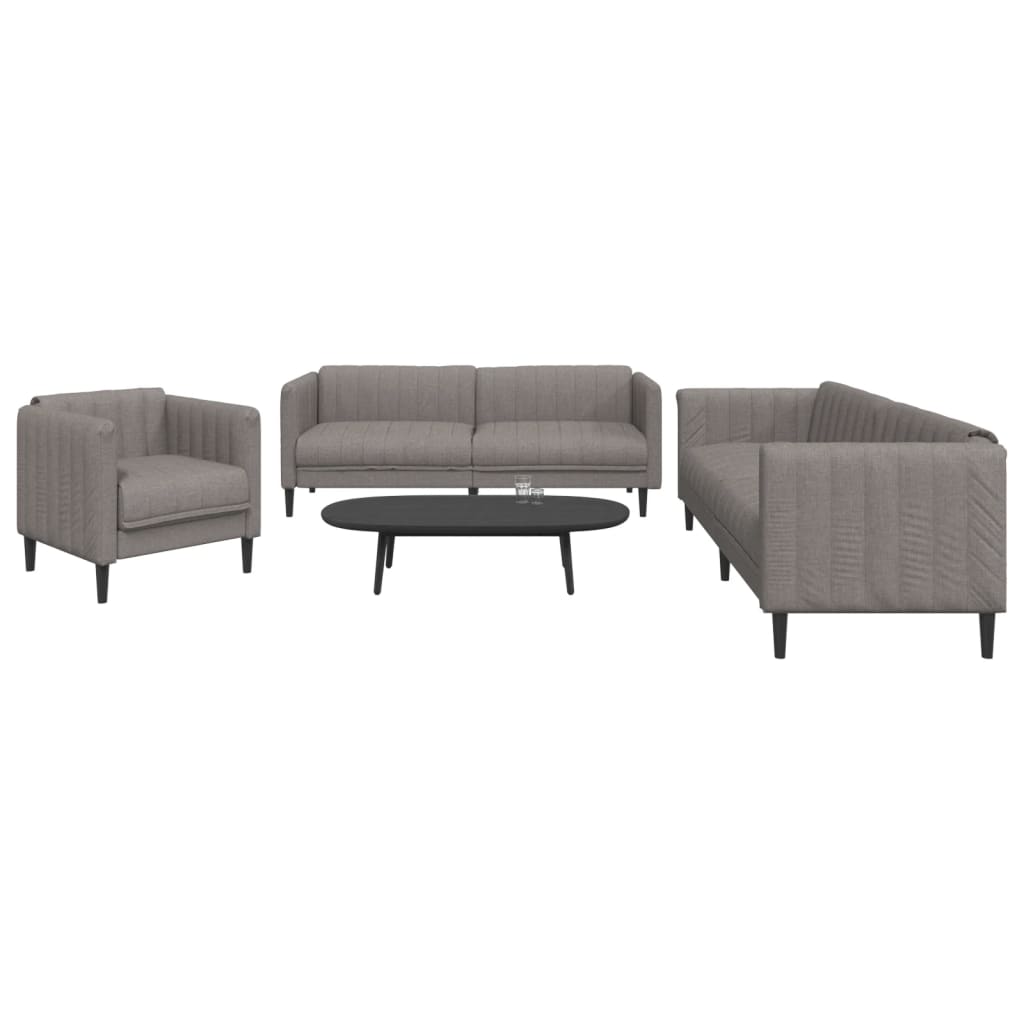 Ensemble de canapés 3 pcs taupe tissu - XIOS