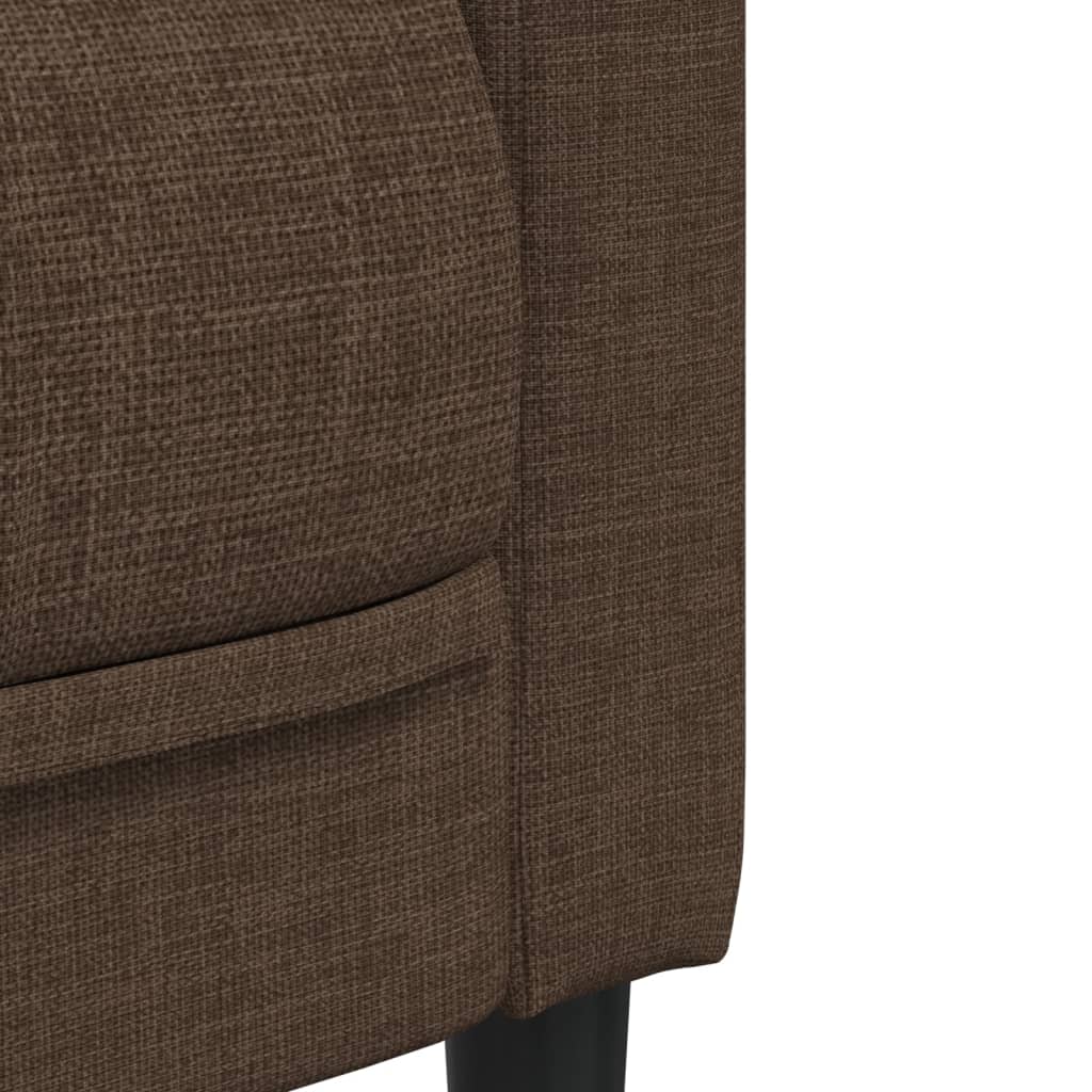 Ensemble de canapés 3 pcs marron tissu