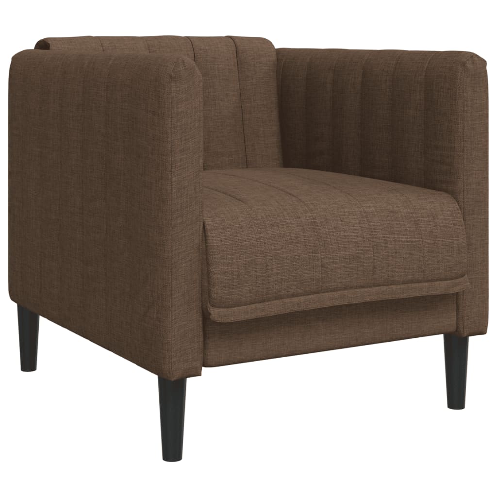 Ensemble de canapés 3 pcs marron tissu