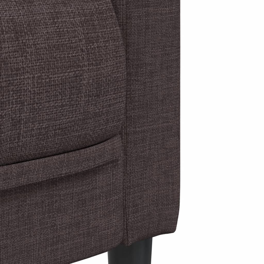 Ensemble de canapés 2 pcs marron foncé tissu