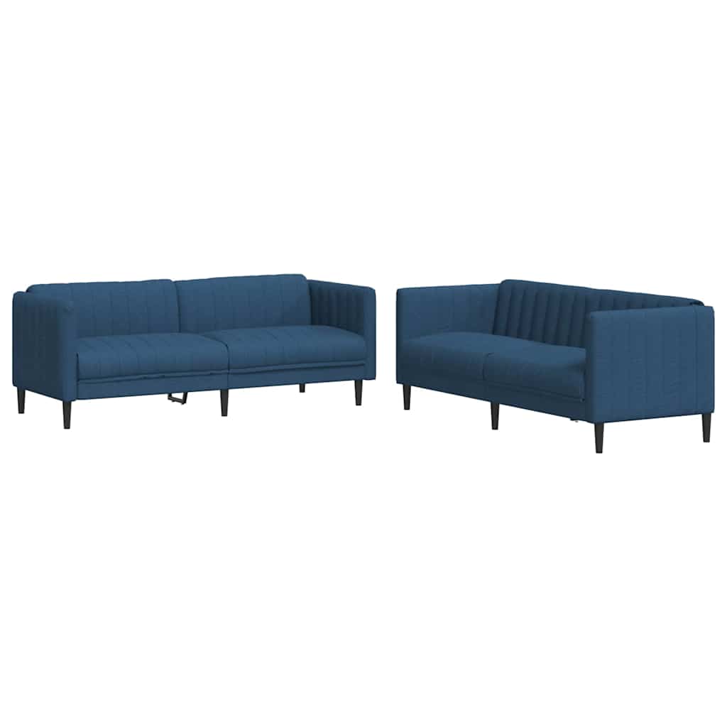 Ensemble de canapés 2 pcs bleu tissu - XIOS