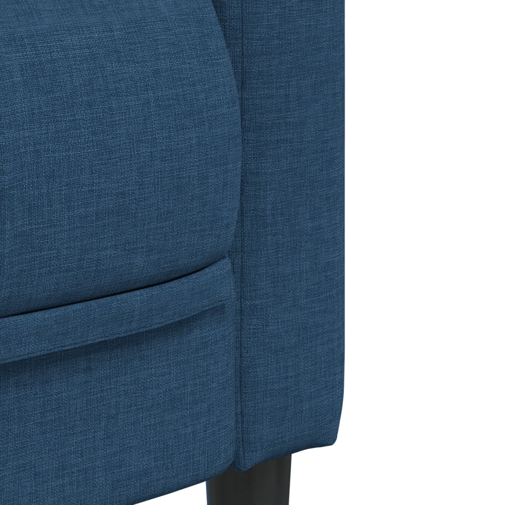 Ensemble de canapés 2 pcs bleu tissu