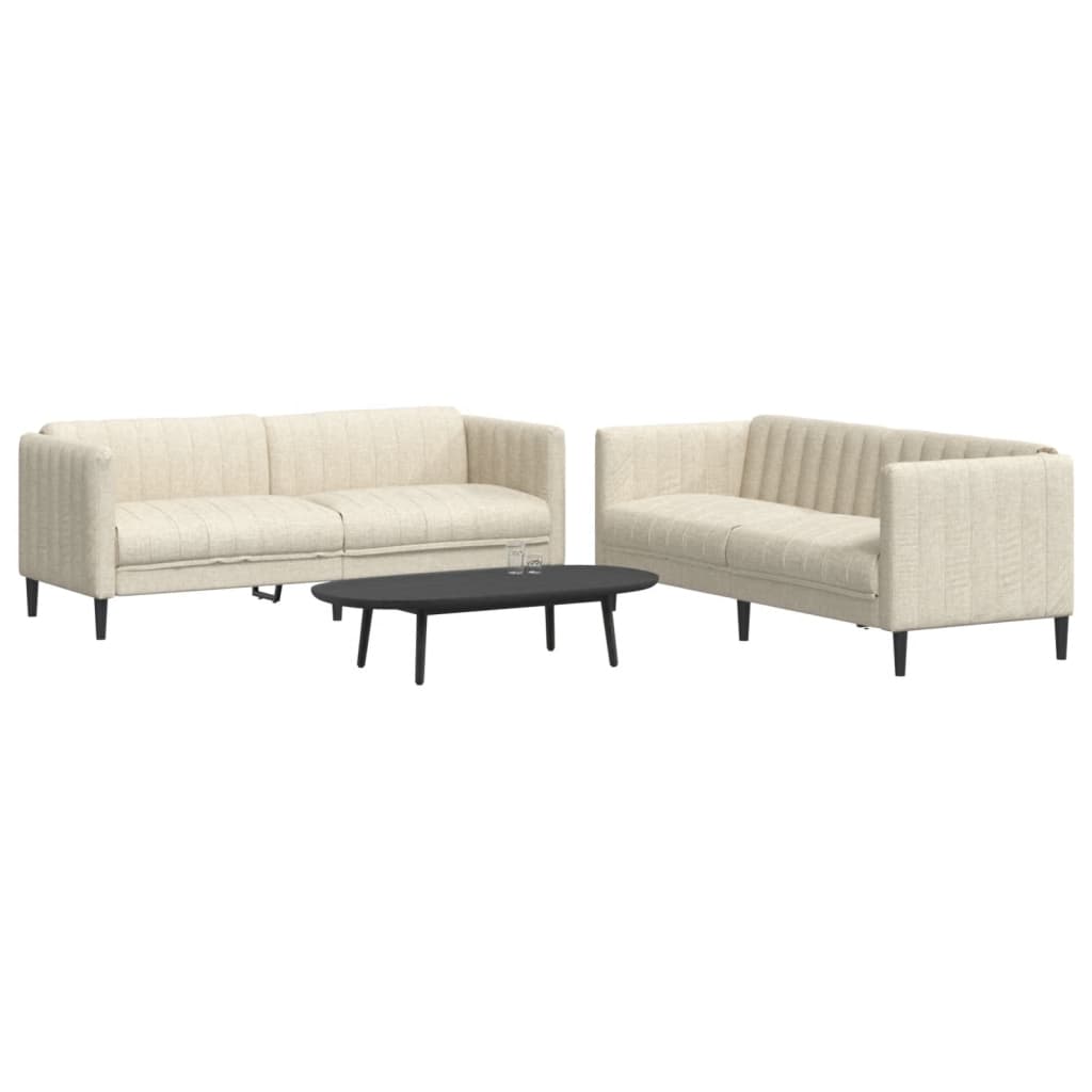 Ensemble de canapés 2 pcs crème tissu - XIOS