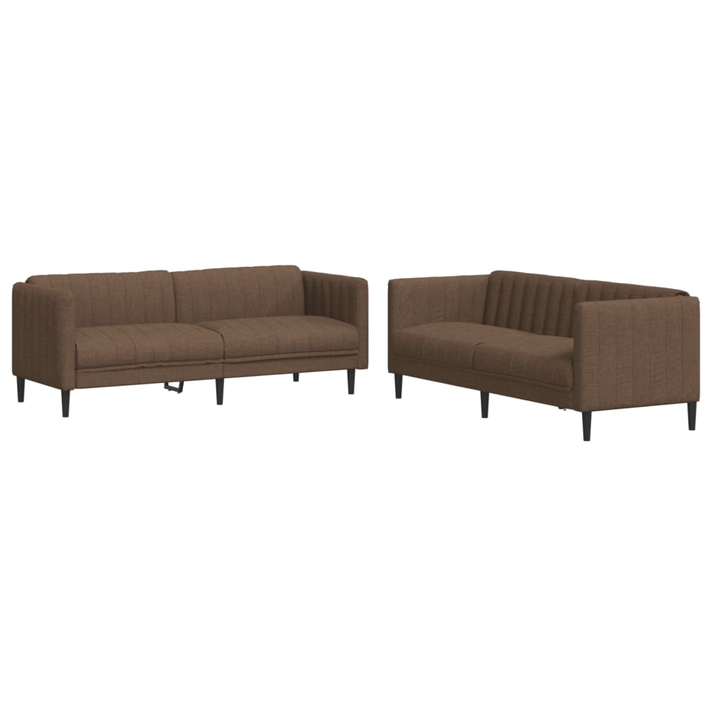 Ensemble de canapés 2 pcs marron tissu - XIOS