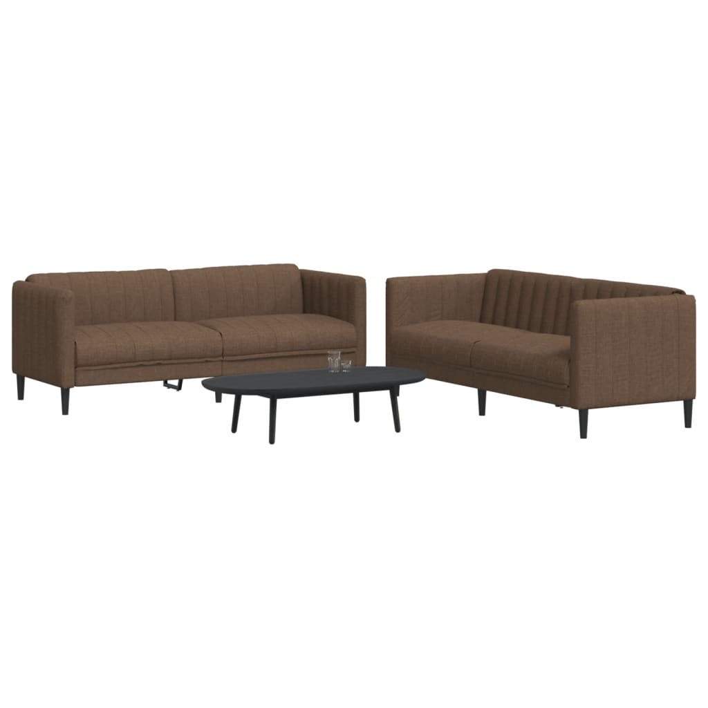 Ensemble de canapés 2 pcs marron tissu - XIOS