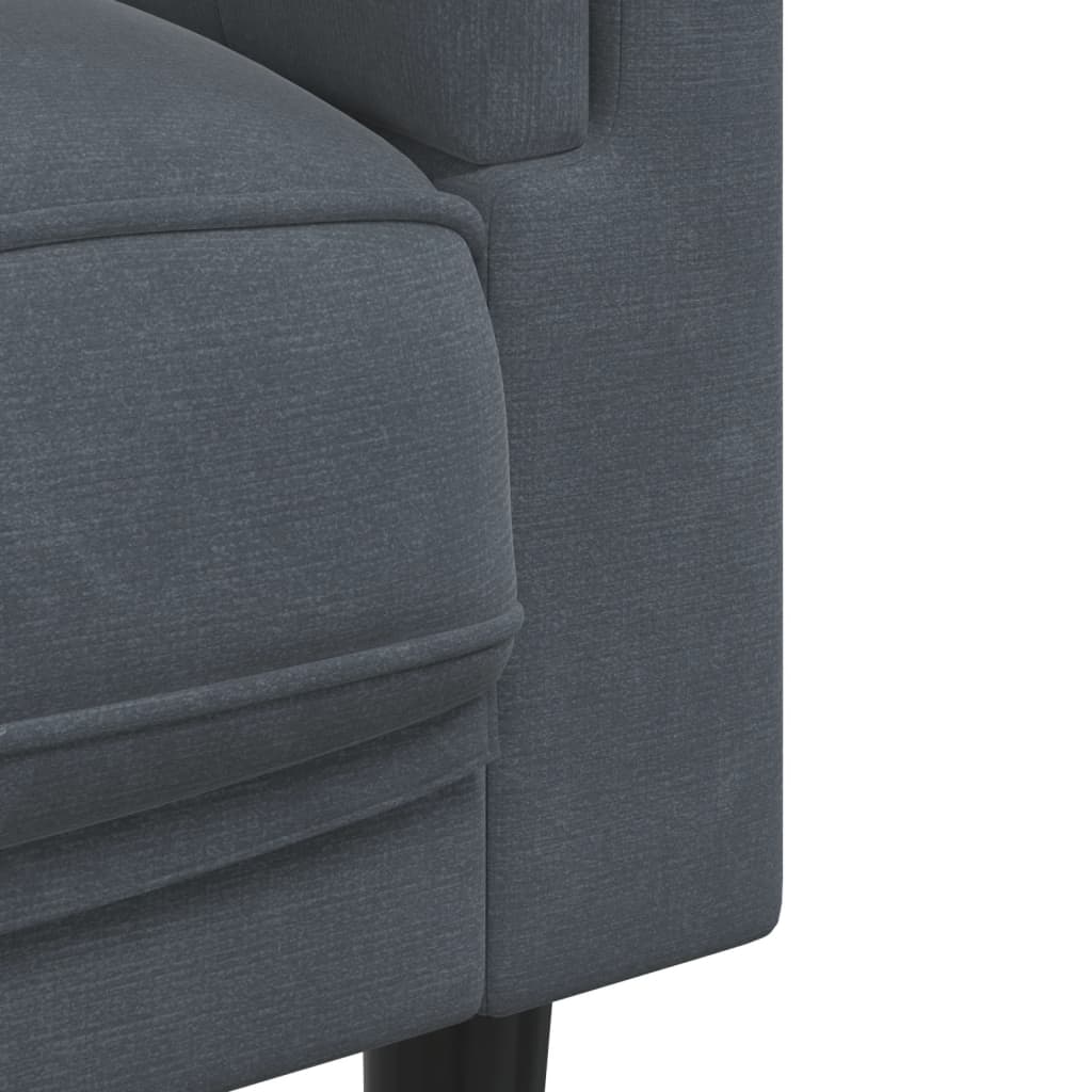 Ensemble de canapés 2 pcs avec coussins gris foncé velours - XIOS