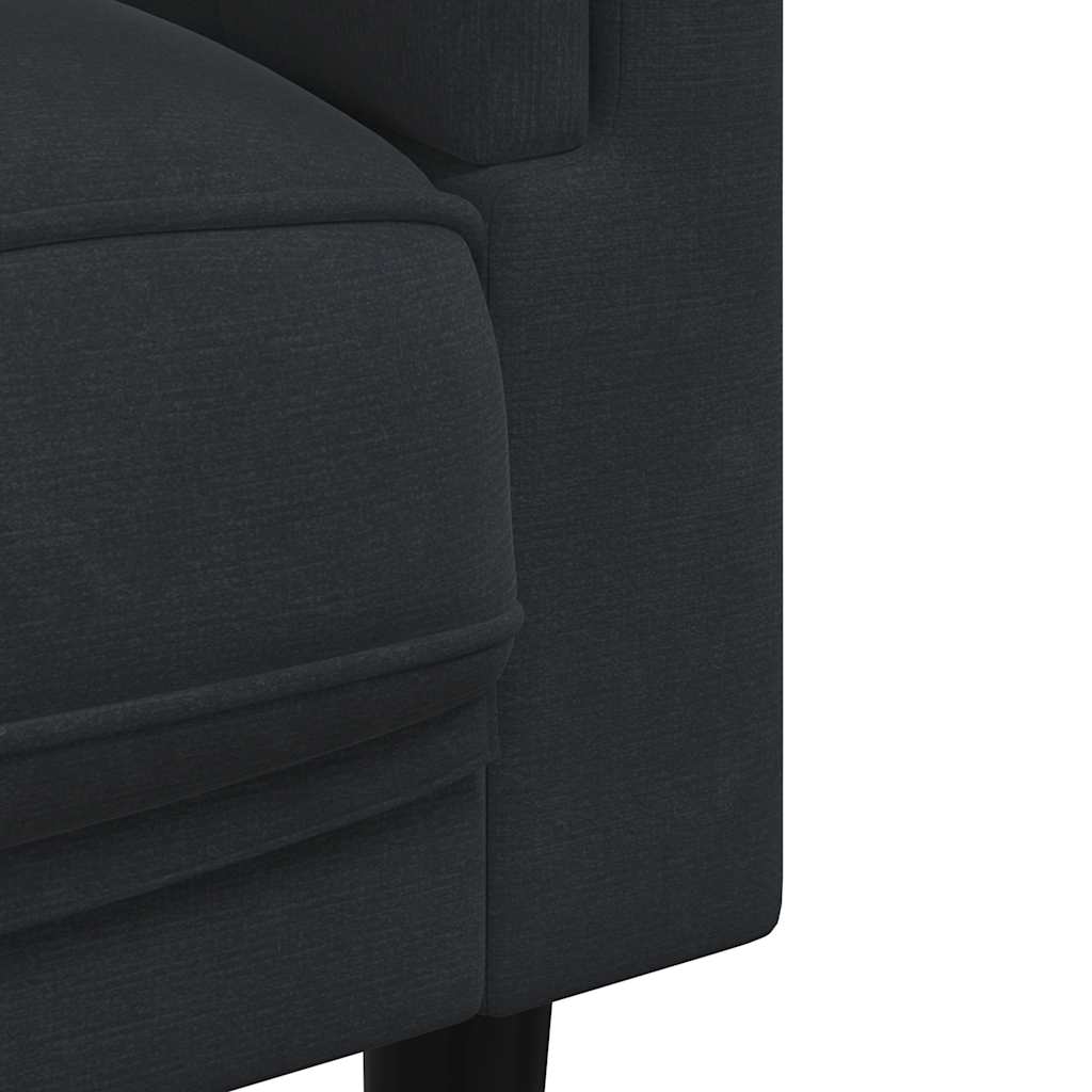 Ensemble de canapés 2 pcs avec coussins noir velours
