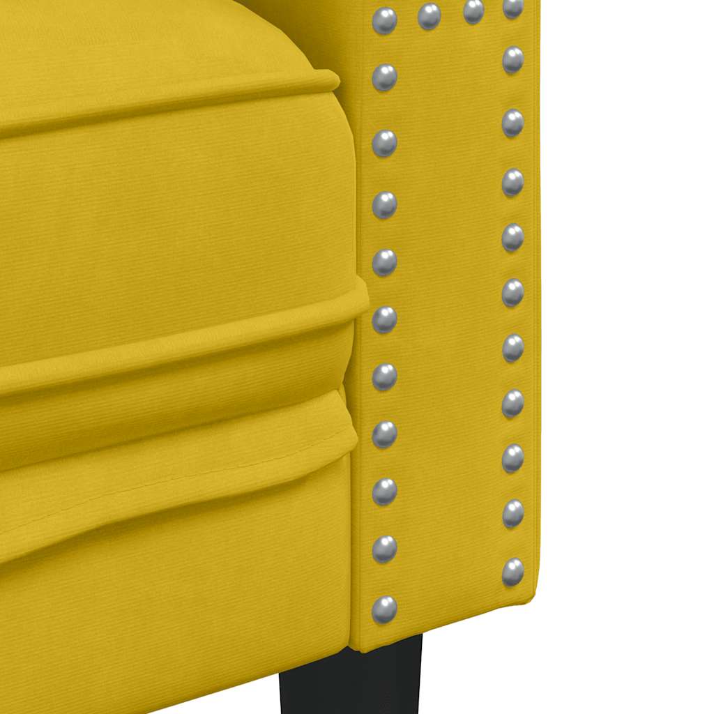 Ensemble de canapé Chesterfield et traversins 2 pcs velours - XIOS
