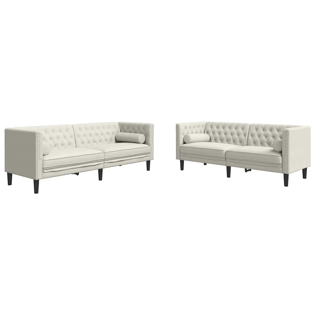Ensemble de canapé Chesterfield et traversins 2pcs velours - XIOS