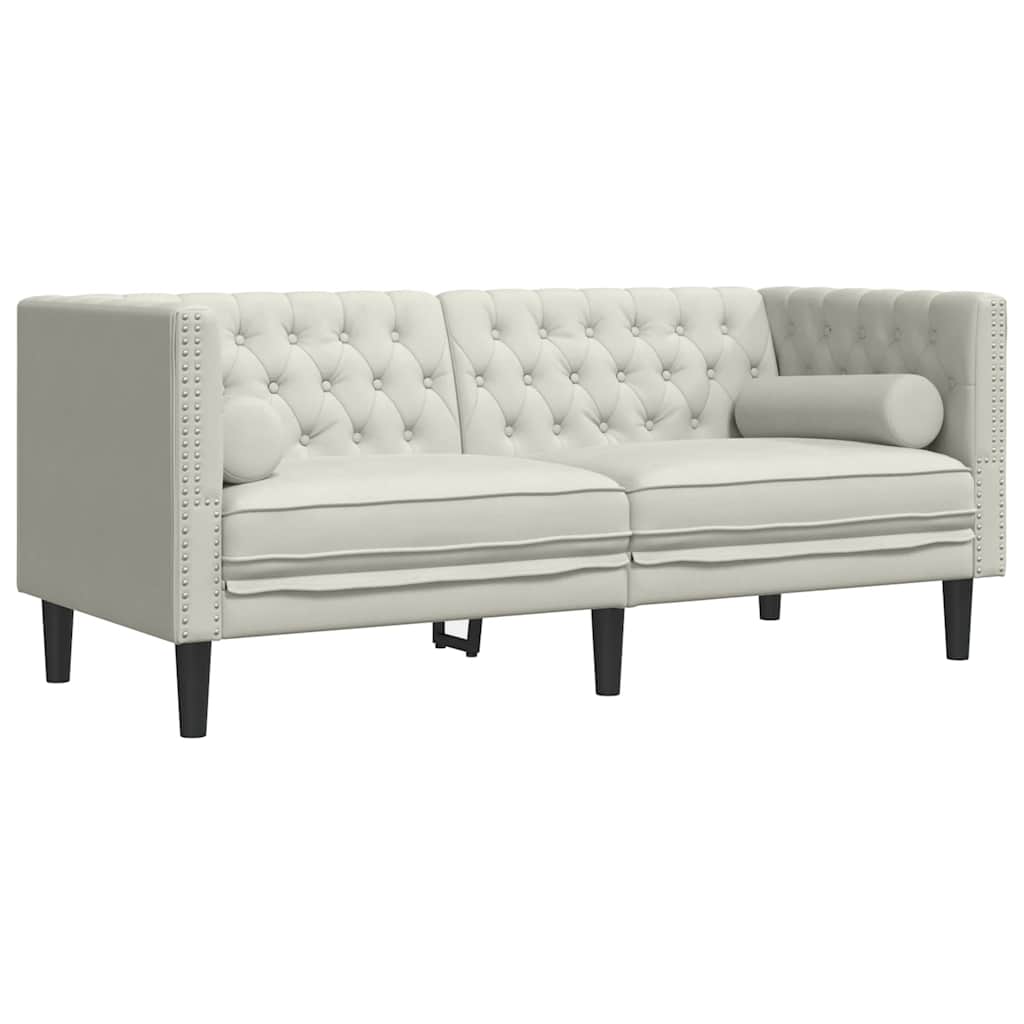 Ensemble de canapé Chesterfield et traversins 2pcs velours - XIOS