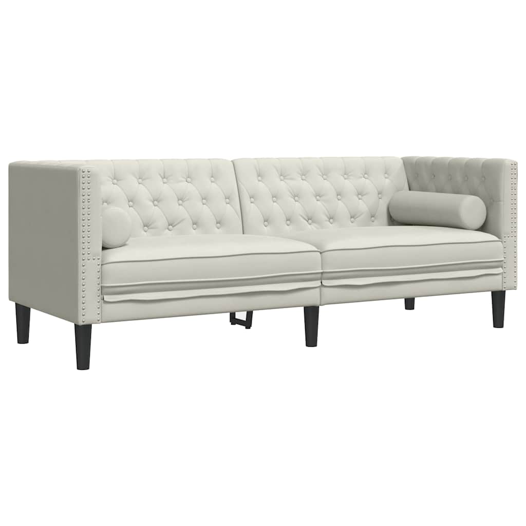 Ensemble de canapé Chesterfield et traversins 2pcs velours - XIOS
