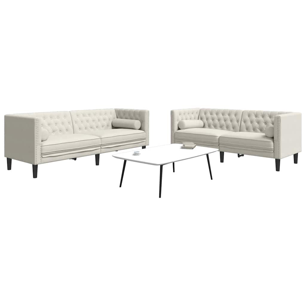 Ensemble de canapé Chesterfield et traversins 2pcs velours - XIOS