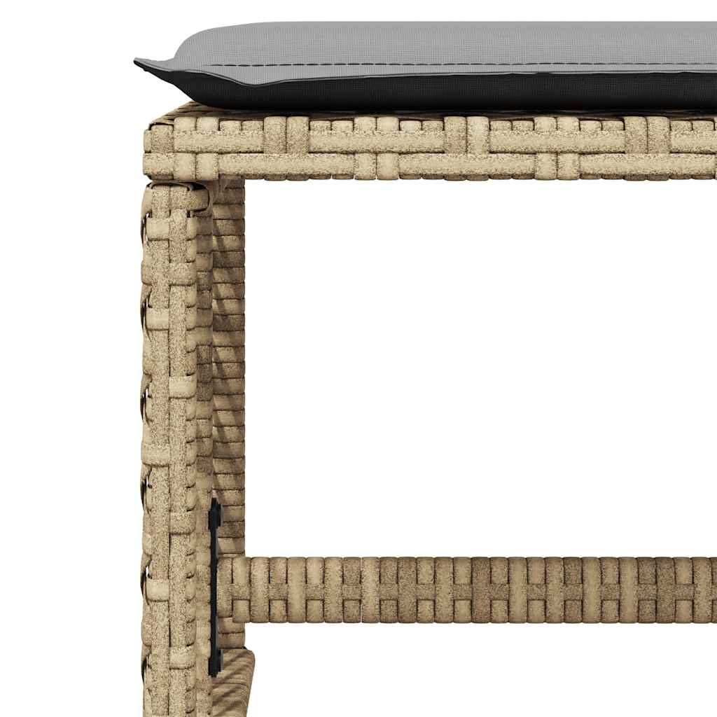 Ensemble à manger de jardin et coussins 13 pcs beige