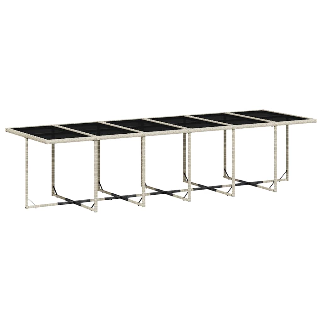 Ensemble à manger de jardin et coussins 5 pcs gris clair rotin