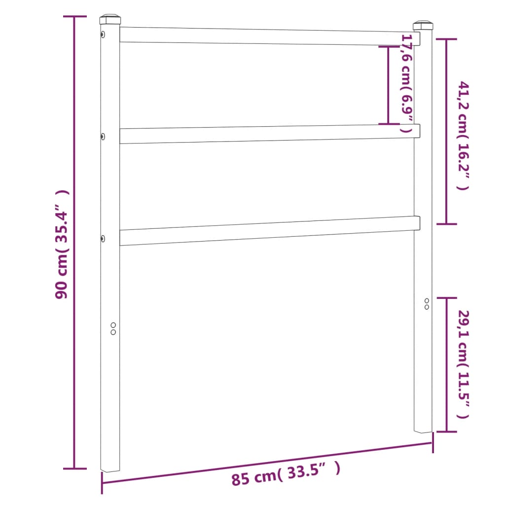 Tête de lit métal blanc 80 cm - XIOS