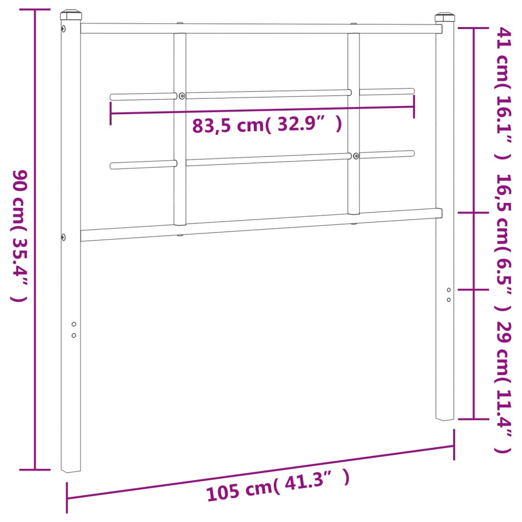 Tête de lit métal blanc 100 cm - XIOS