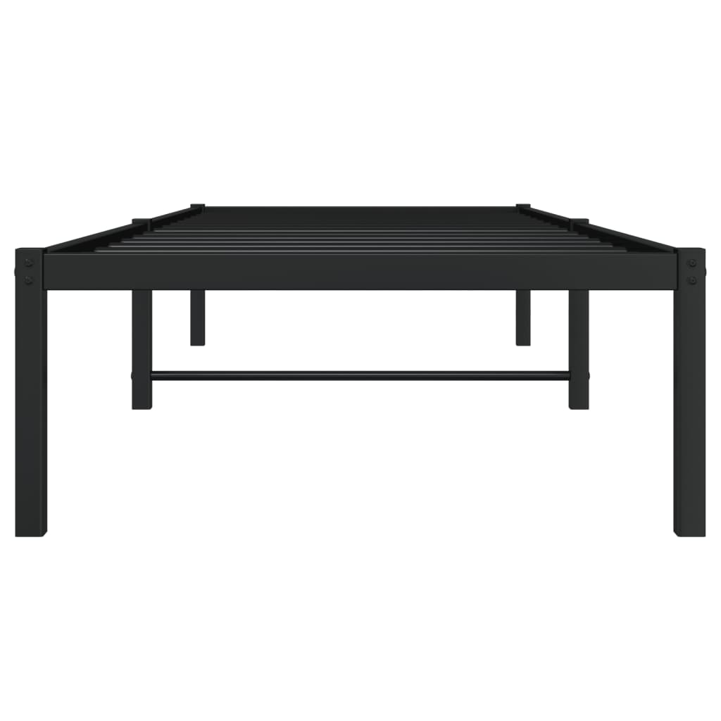 Cadre de lit métal sans matelas noir 75x190 cm - XIOS