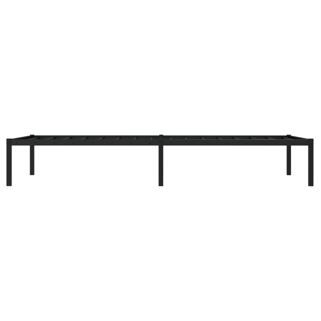 Cadre de lit métal sans matelas noir 90x200 cm - XIOS