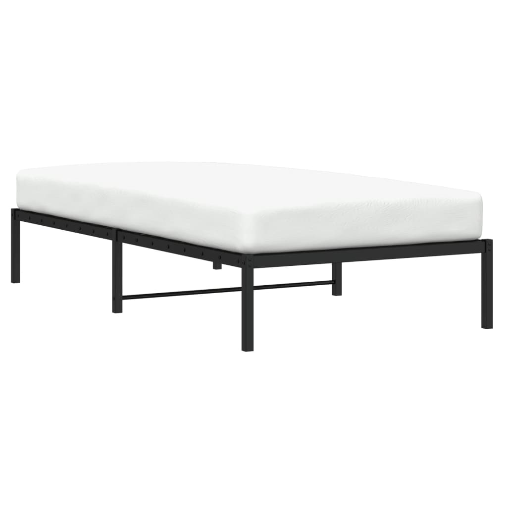Cadre de lit métal sans matelas noir 100x200 cm - XIOS