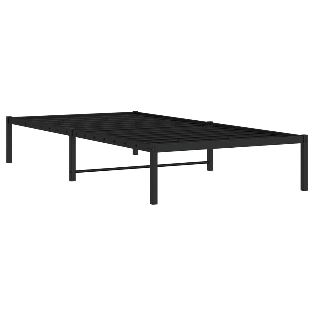Cadre de lit métal sans matelas noir 100x200 cm - XIOS