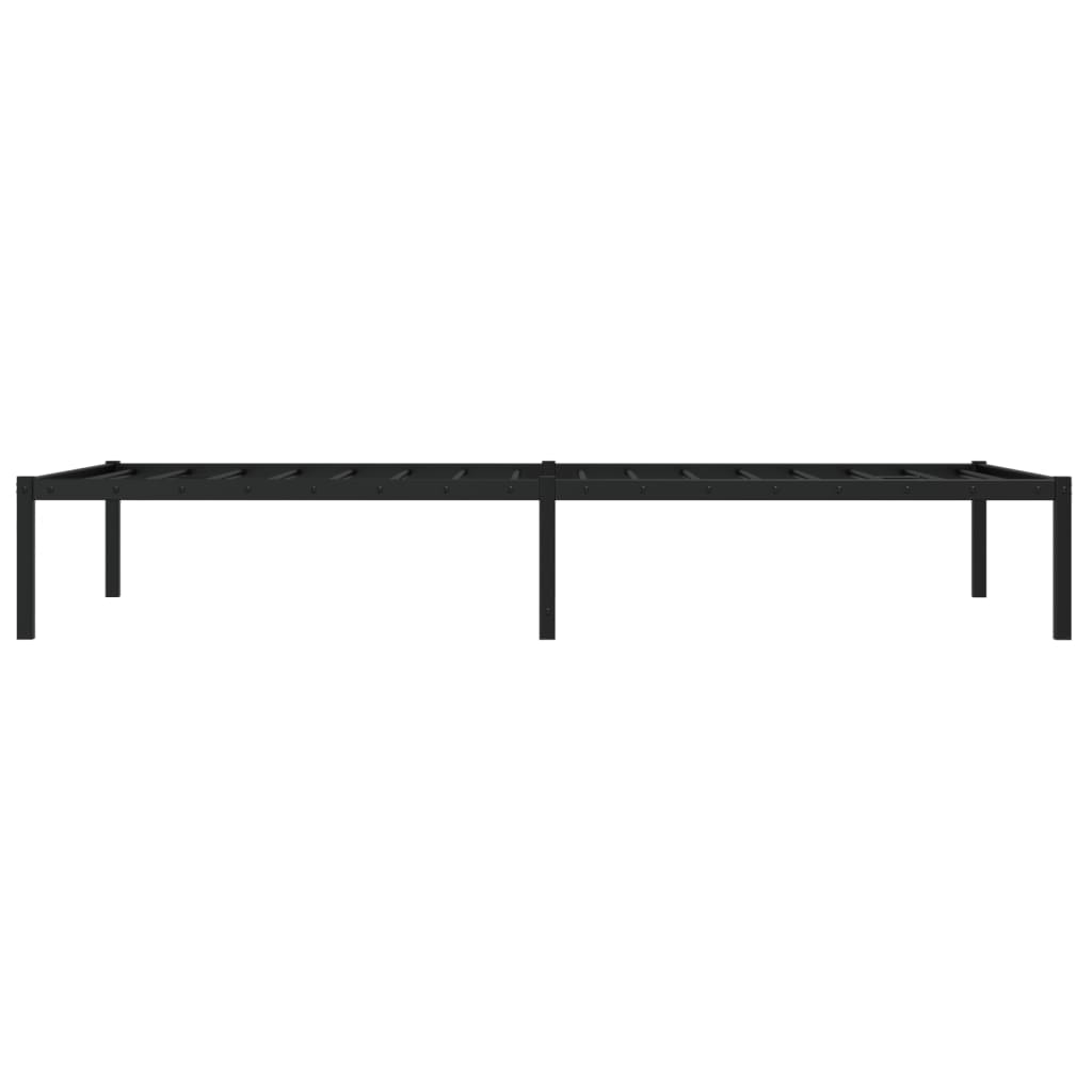 Cadre de lit métal sans matelas noir 100x200 cm - XIOS