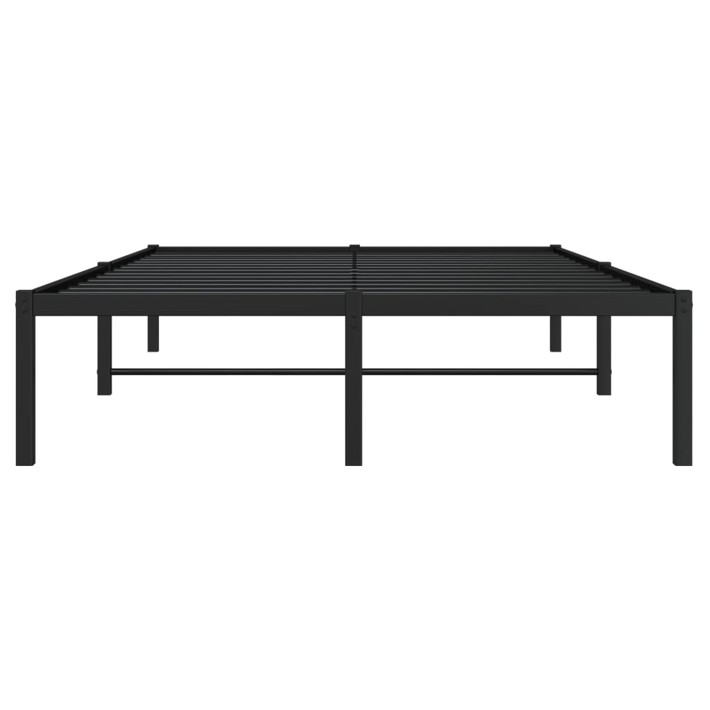 Cadre de lit métal sans matelas noir 120x190 cm - XIOS