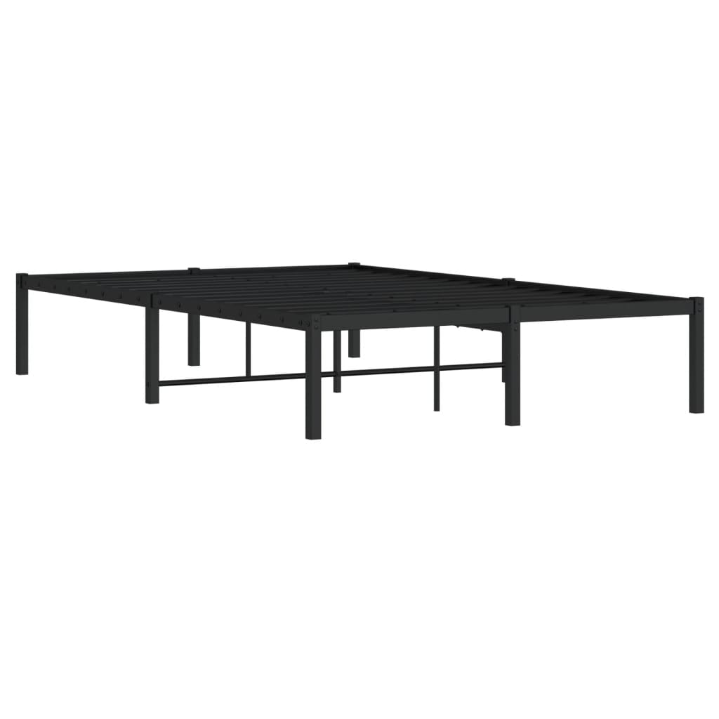 Cadre de lit métal sans matelas noir 120x200 cm - XIOS