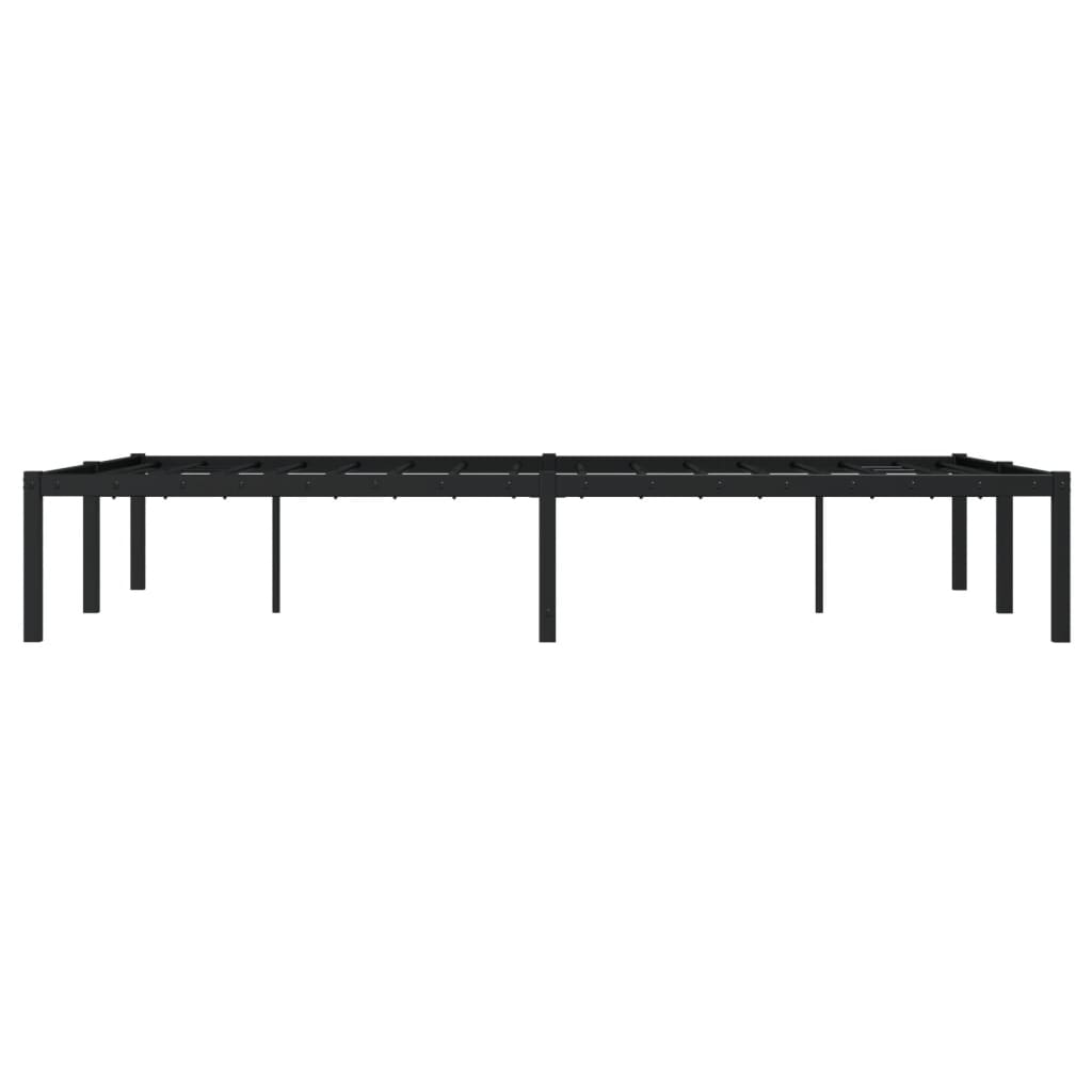 Cadre de lit métal sans matelas noir 120x200 cm - XIOS