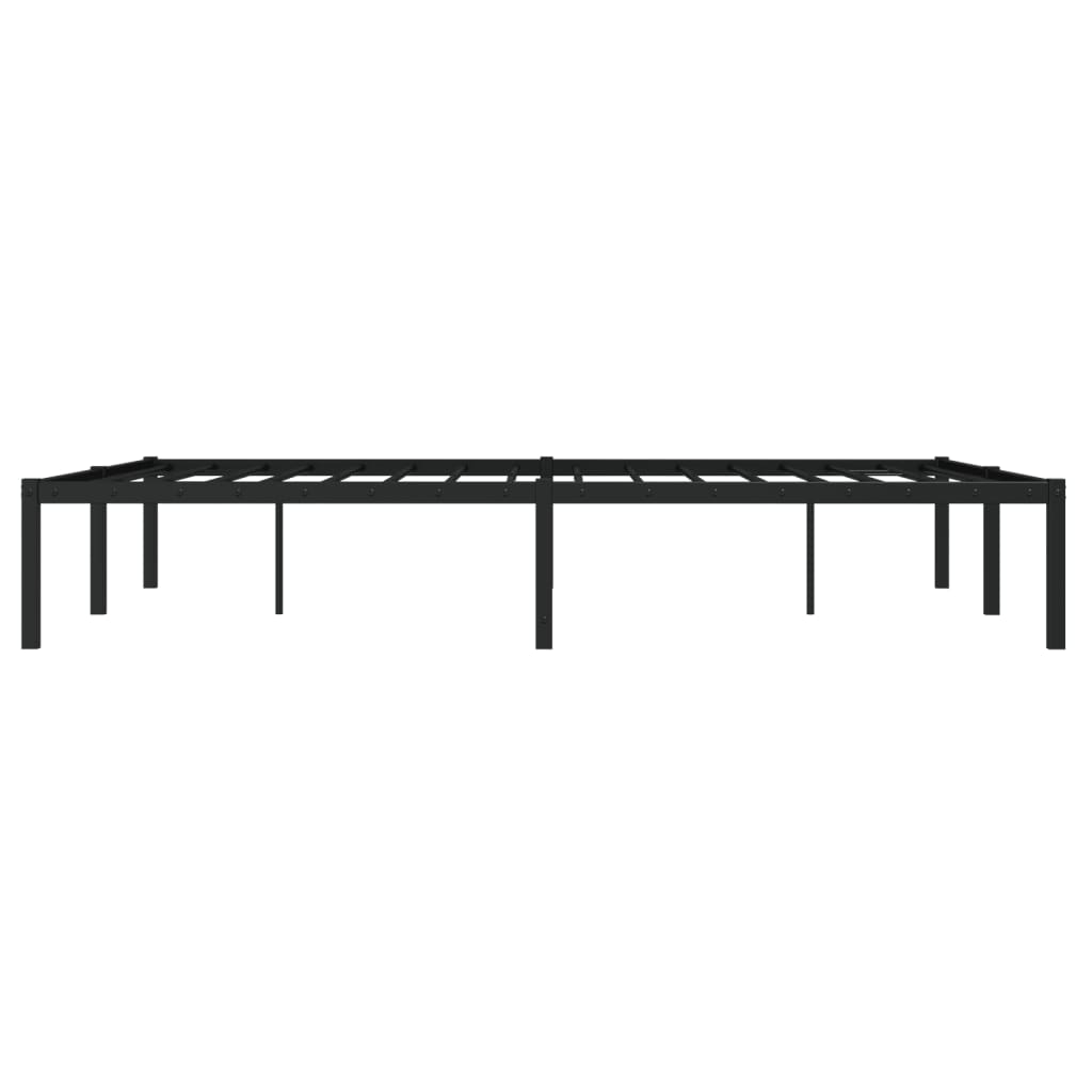 Cadre de lit métal sans matelas noir 135x190 cm - XIOS