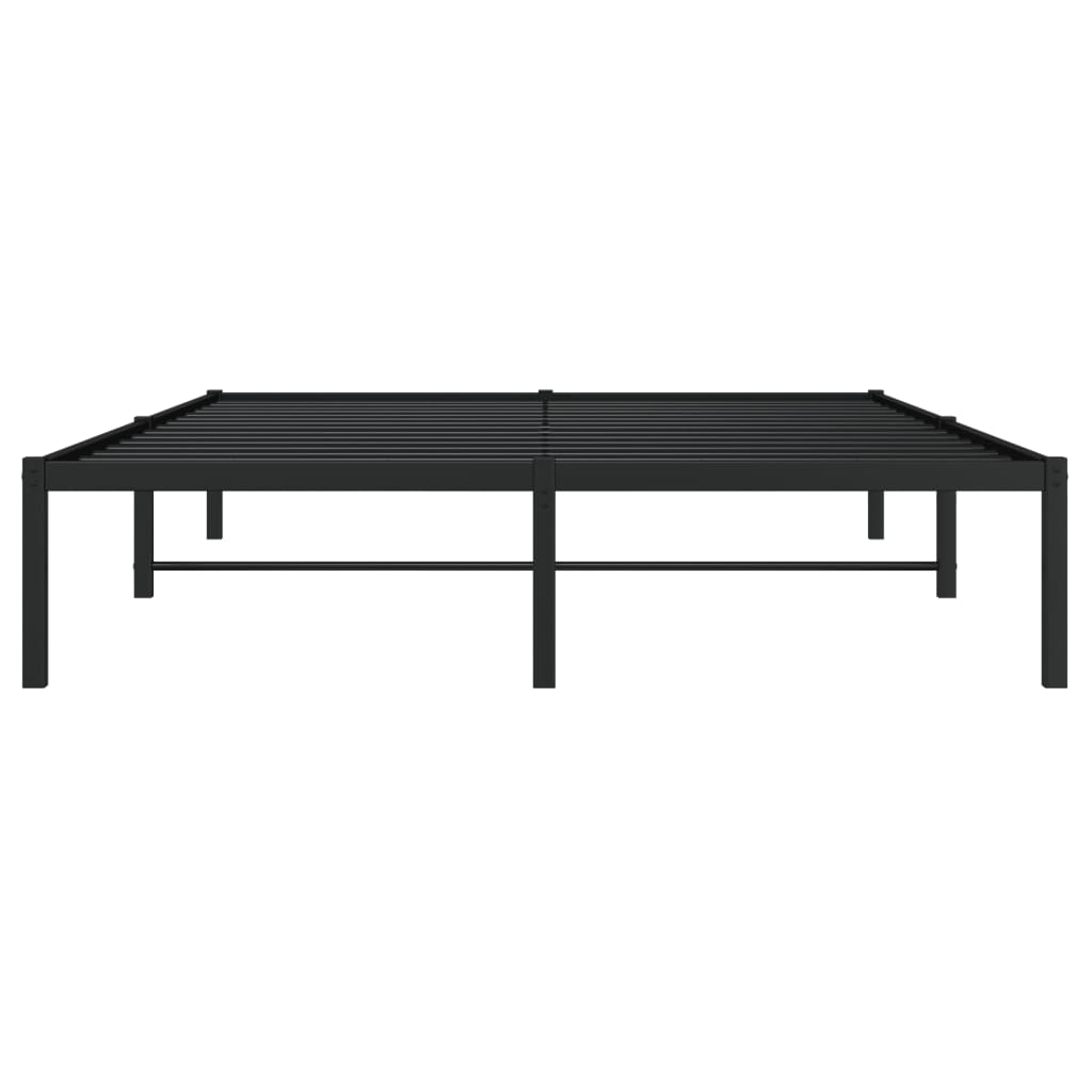 Cadre de lit métal sans matelas noir 140x190 cm - XIOS