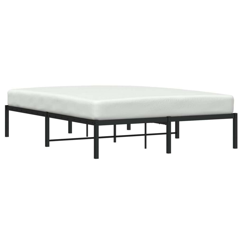 Cadre de lit métal sans matelas noir 140x200 cm - XIOS