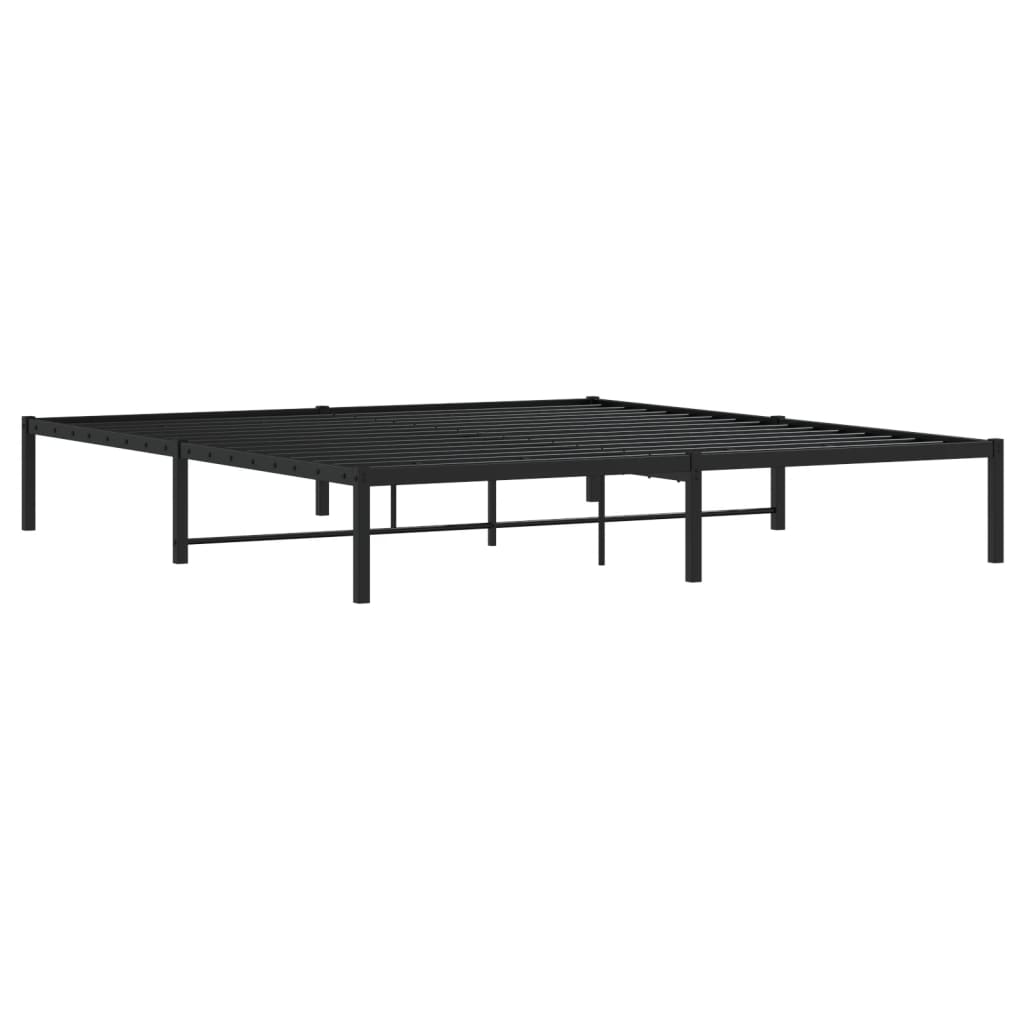 Cadre de lit métal noir 183x213 cm - XIOS