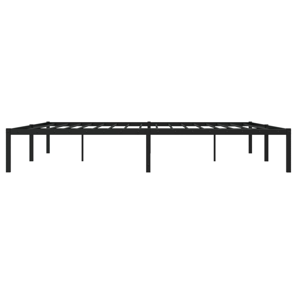Cadre de lit métal sans matelas noir 200x200 cm - XIOS