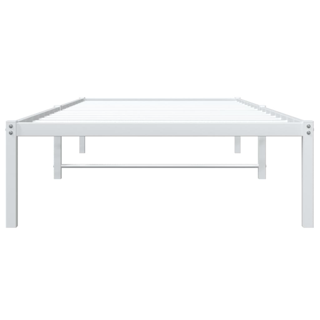 Cadre de lit métal sans matelas blanc 90x200 cm - XIOS