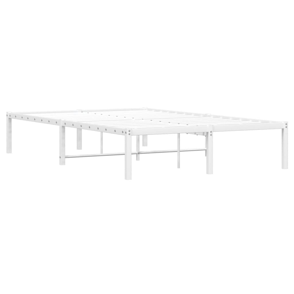 Cadre de lit métal sans matelas blanc 120x200 cm - XIOS