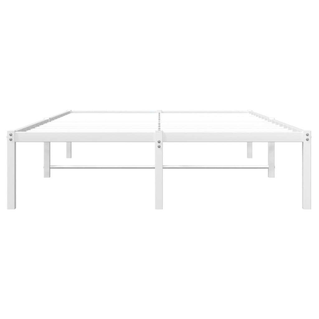 Cadre de lit métal sans matelas blanc 120x200 cm - XIOS