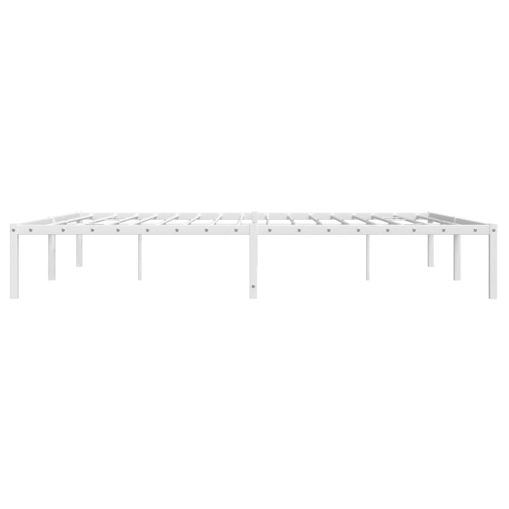 Cadre de lit métal sans matelas blanc 180x200 cm - XIOS
