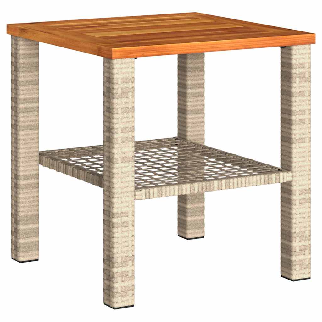 Ensemble de bistro 3 pcs coussins beige résine tressée acacia - XIOS