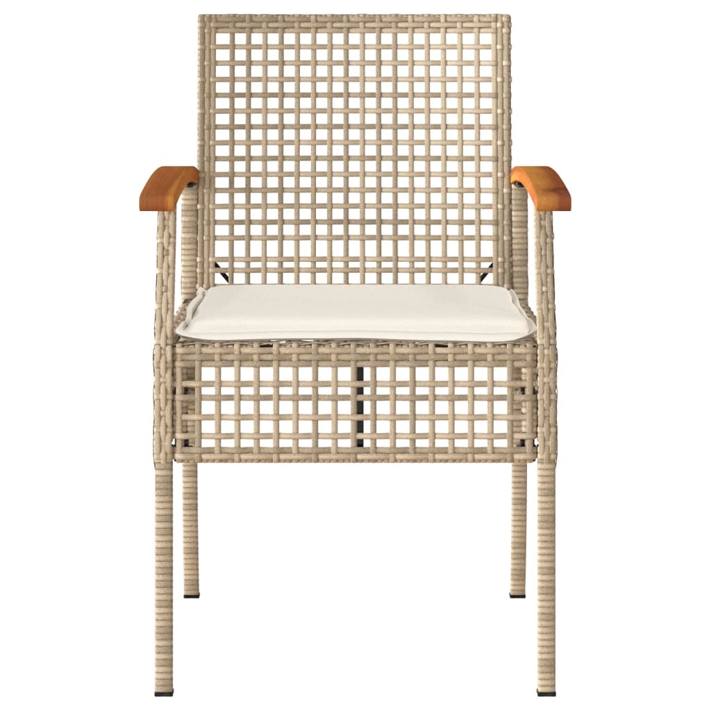 Salon de jardin avec coussins 4 pcs beige résine tressée - XIOS