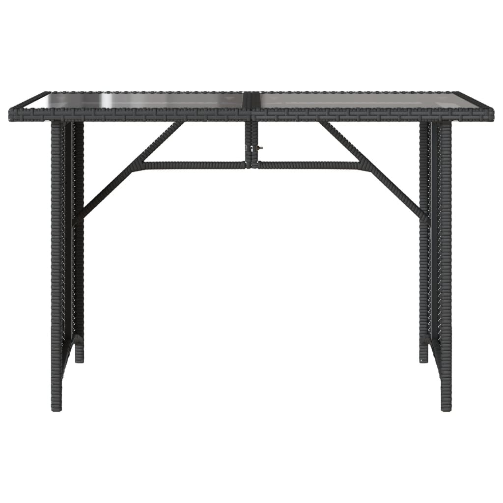 Ensemble à manger de jardin coussins 2pcs noir résine tressée - XIOS