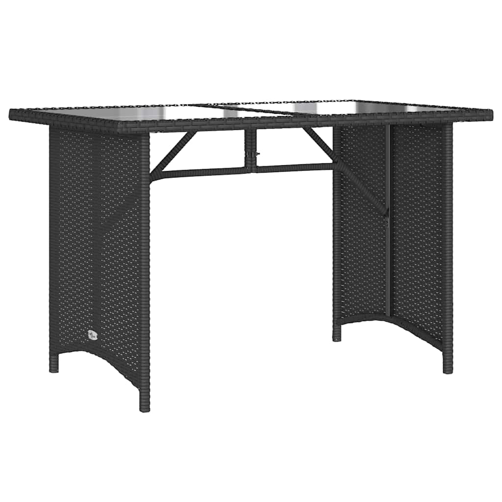 Ensemble à manger de jardin coussins 2pcs noir résine tressée - XIOS