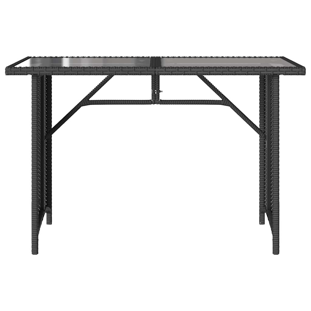 Ensemble à manger de jardin coussins 2pcs noir résine tressée - XIOS