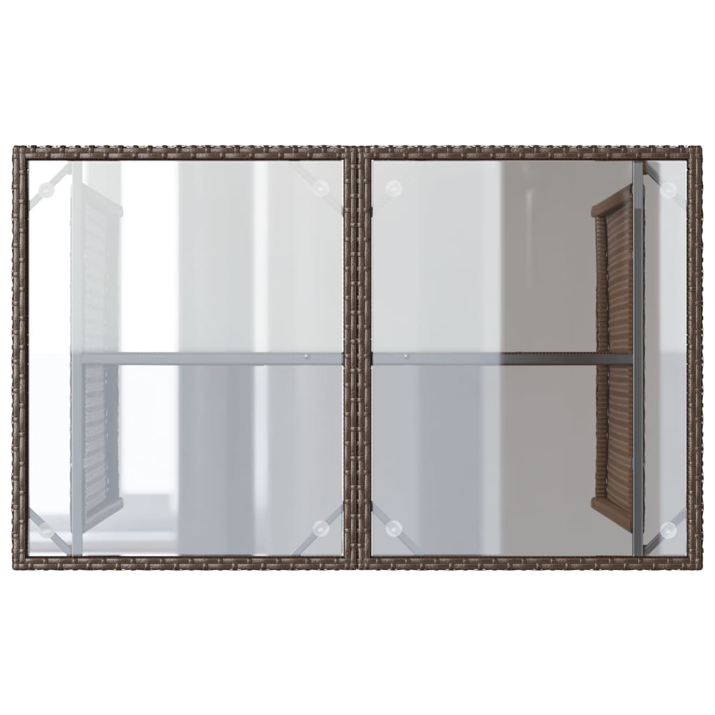 Ensemble à manger de jardin avec coussins 2 pcs marron rotin - XIOS